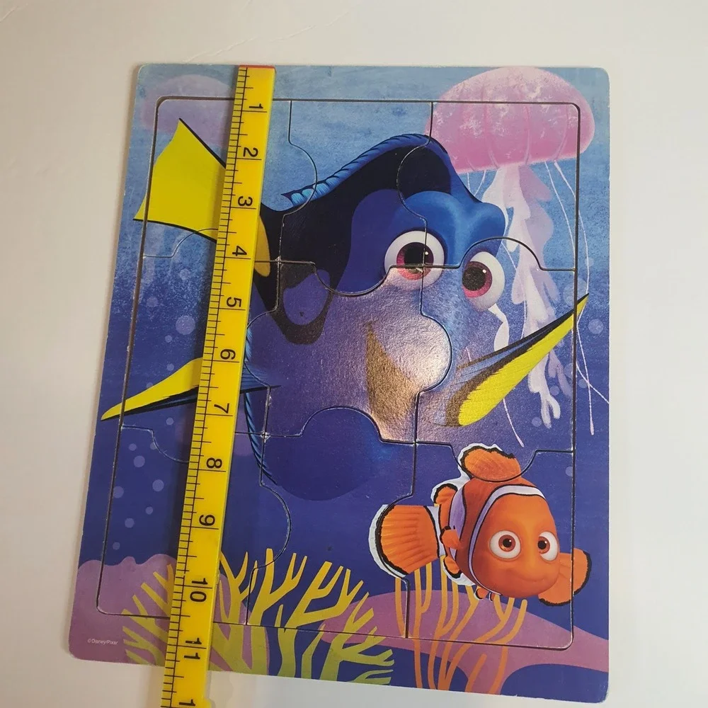 Disney Pixar Finding Dory Nemo‎ Wooden Tray Puzzle 9 Piece Toddler Kids Toy